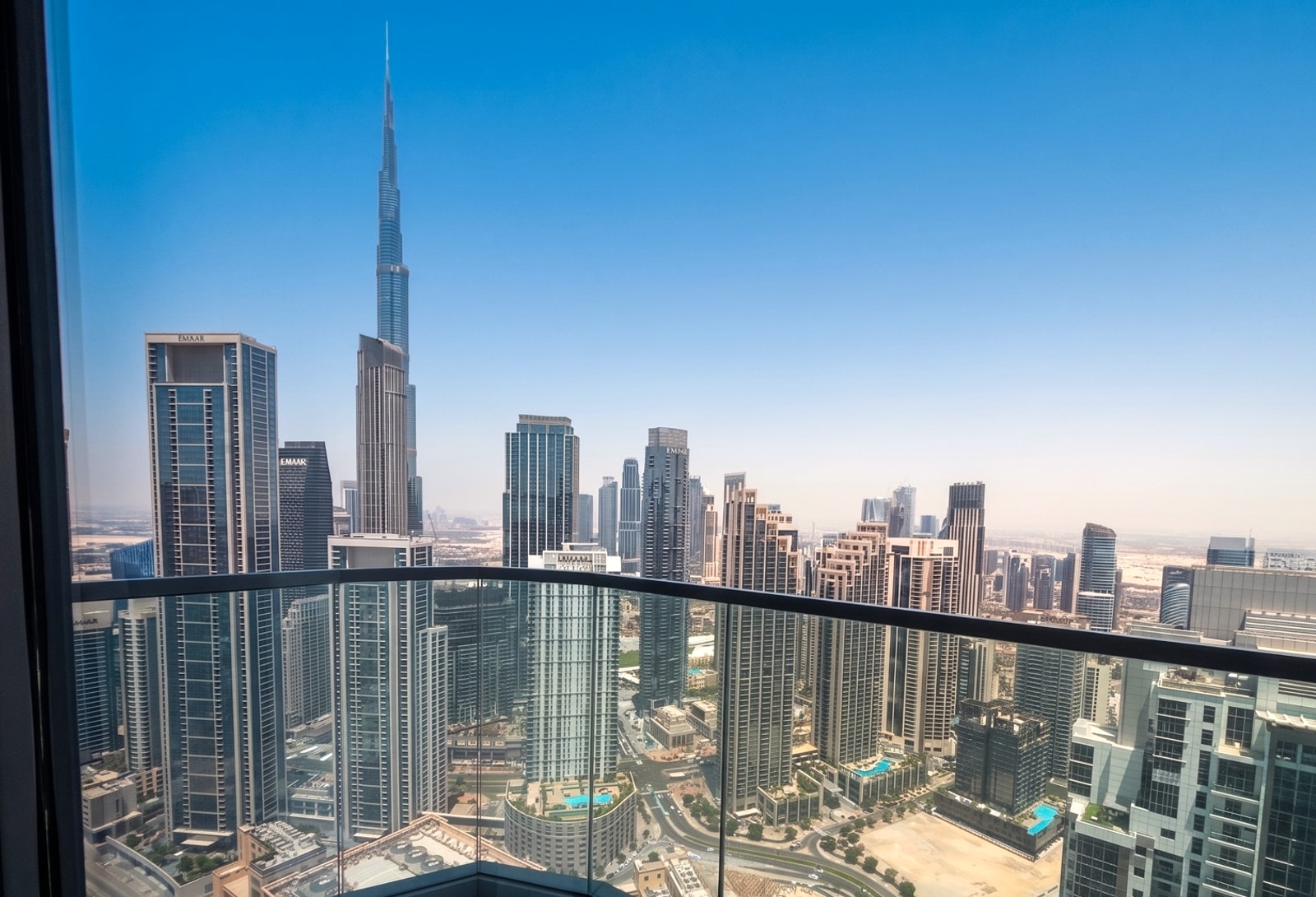 Balcony glass scratch repair, Downtown Dubai After